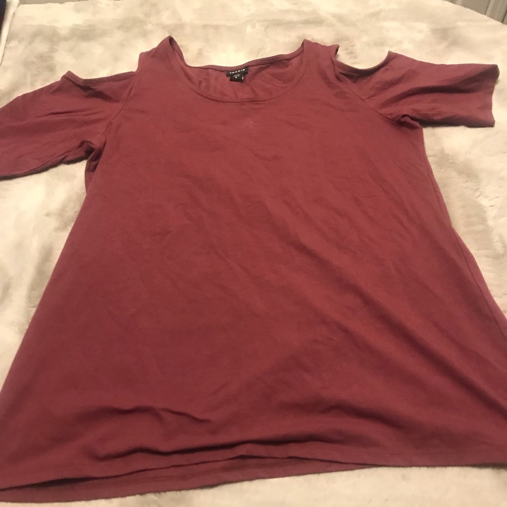 Torrid size 3 maroon off shoulder shirt